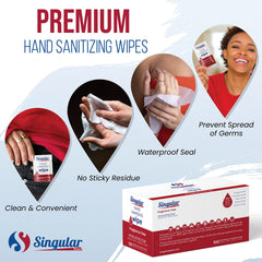 Fragrance-free formula from Singular Wipes keeps hands feeling fresh without scent.