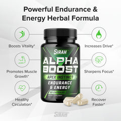 Sirah Testosterone Booster label detail emphasizing quality ingredients and USA manufacturing.