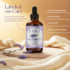 Lavender Oil used in hair and scalp care routine.