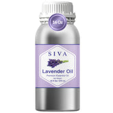 SIVA Organics Lavender Oil bottle closeup for diffusers and skin-friendly massages.