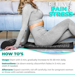 Close-up of Sivan Health acupressure pillow highlighting neck support