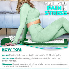 Sivan neck pillow relaxation in green highlighting neck support and stress relief