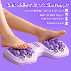 Sixco Foot Massager Roller showcases ergonomic shape and deep relief from cat paw massage.