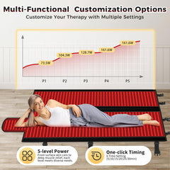 Extended therapy surface provides full-body coverage during sessions.