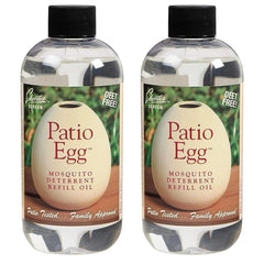 Skeeter Screen Patio Egg refill oil pour enabling easy top-ups for consistent scent.