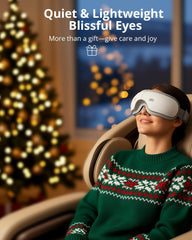 SKG Eye Massager foldable design collapsed for easy storage and travel.