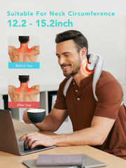 Close-up of SKG H7 MAX metal heated massage heads in action.