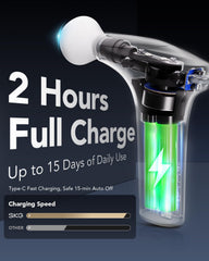 SKG Mini Massage Gun with five speeds for personalized relief