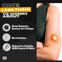 Skin Grip four-way stretch patch demonstrates flexibility for comfortable wear.