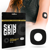 Skin Grip adhesive patches applied to a Dexcom G7 sensor for secure wear