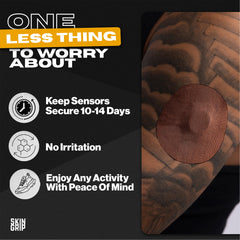 Skin Grip breathable, skin-friendly adhesive minimizes irritation during long wear.