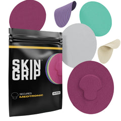Skin Grip CGM patch on Medtronic Guardian provides strong adhesion during daily activities.