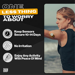 Skin Grip cutout patch provides easy access while keeping the sensor fully covered.