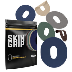 Skin Grip Dexcom G6 patch application close-up shows secure adhesion for daily activity