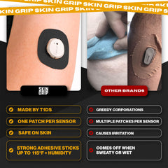 Skin Grip patch demonstrating four-way stretch for easy application