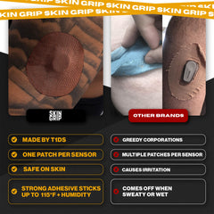 Skin Grip four-way stretch design enables easy, confident patch application.