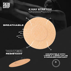 Skin Grip patch on wrist showing waterproof, sweatproof performance in daily wear
