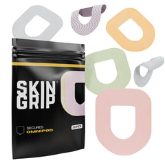 Skin Grip Insulet Omnipod 5 patch on skin ensures stable pump attachment.