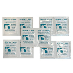 Skin-Tac wipes used on irritated skin for comfortable adhesive barrier prep