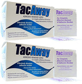 Skin-Tac Tacaway wipes box front for easy adhesive removal and skin safety.