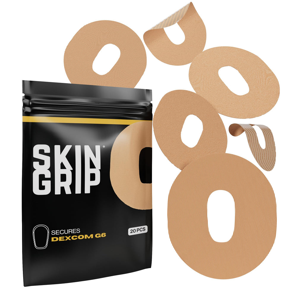 Skin Grip Dexcom G6 patch waterproof and sweatproof for secure wear during showers and workouts.