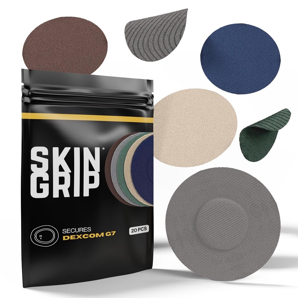 Skin Grip Dexcom G7 patch application securely holds CGM