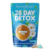 SkinnyBoost Evening Detox Tea bags for a gentle daily cleanse.