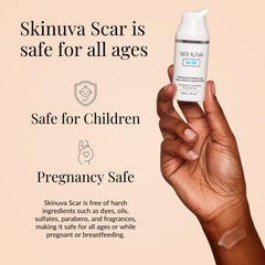 Skinuva scar cream applied on clean skin for daily use.