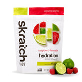 Skratch Labs Raspberry Limeade hydration powder packet ready for a refreshing workout.