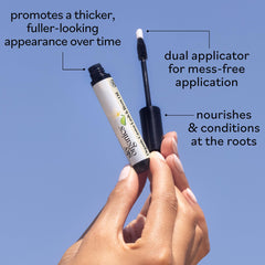 Sky Organics castor oil for lashes bottle emphasizing conditioning.