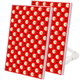 Skylaxy red light therapy lamp on an adjustable stand for versatile home use