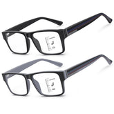 SKYOAK 2-pack front view glasses ideal for all-day computer reading with clear multifocal lenses.