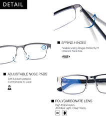 SKYOAK anti-blue light lenses protect eyes during screen time with clear vision.