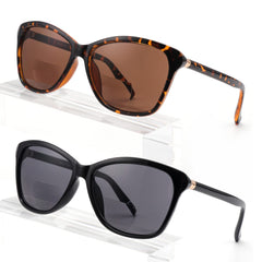 Skyoluy premium bifocal sunglasses in black provide sun protection and easy reading