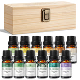 Slashome essential oils set in a wooden gift box promotes elegant gifting and calming aromas.