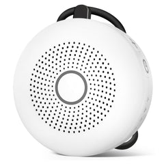 Sleepbox portable white noise machine in compact design for travel.