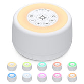 Sleepbox sound machine front view, compact design for travel and home use.
