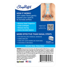 SleepRight Breathe Aid instantly reduces nasal congestion for a calmer night.
