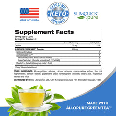 SlimQuick label front highlighting natural ingredients and stimulant-free formula.