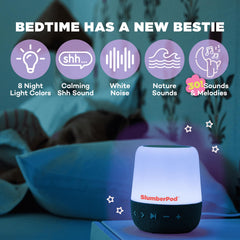 SlumberPod nature sounds like rain and waves promote relaxation for naptime.
