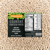 Smart for Life Soy Protein Puffs edamame bag, a high protein snack.