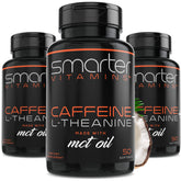 SmarterVitamins 3-pack energy capsules on a clean label for focused mornings.