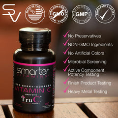 SmarterVitamins Full-spectrum berry formula visual emphasizes polyphenols and bioflavonoids.
