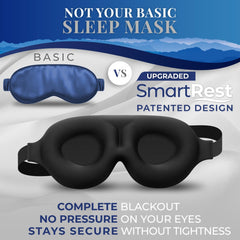 SmartRest Sleep Mask 2-Pack folded for compact travel and easy packing.