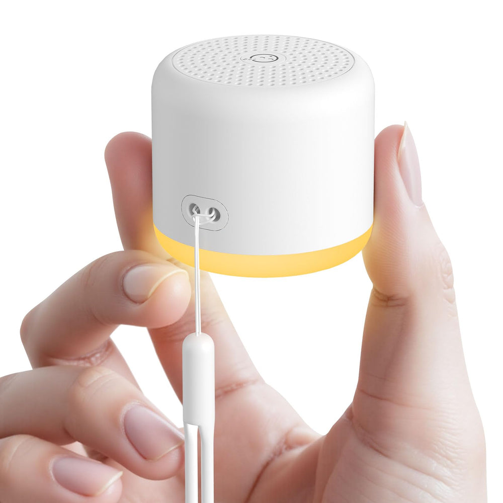 SMILEBOP ruido blanco y luz nocturna portátil para viajes y sueño más tranquilo