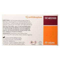 Smith & Nephew adhesive remover wipes in action gently remove residue with a skin-friendly feel.