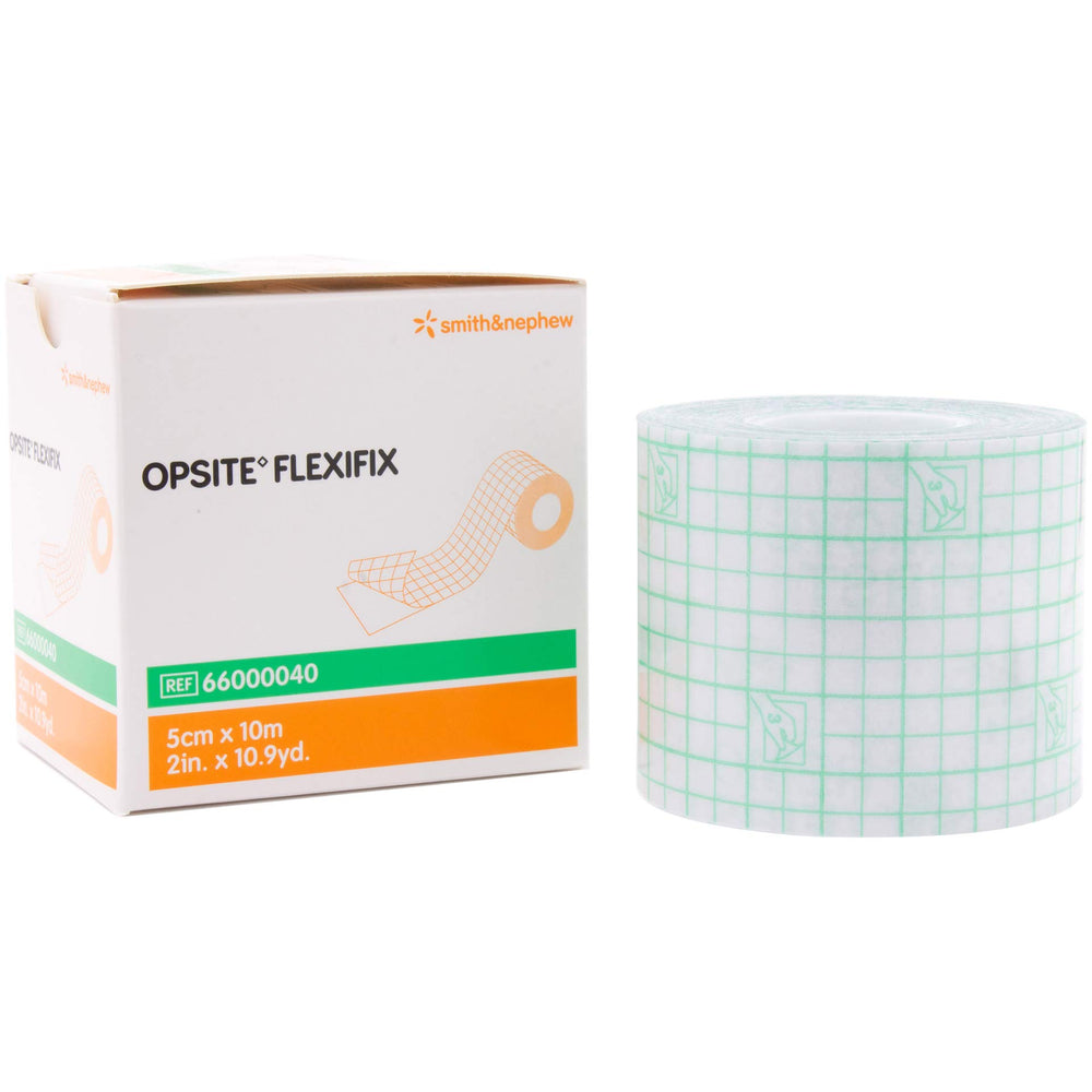 Opsite Flexifix de Smith & Nephew, vendaje de film transparente que mantiene la piel ventilada.