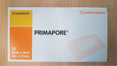 Smith & Nephew Primapore dressing in sterile box, ready for use.