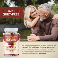 SMNutrition sugar-free cinnamon gummies deliver 2000mg per gummy, highlighting strong cinnamon taste.