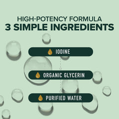 SMNutrition Organic Iodine Liquid label showing USDA Organic certification